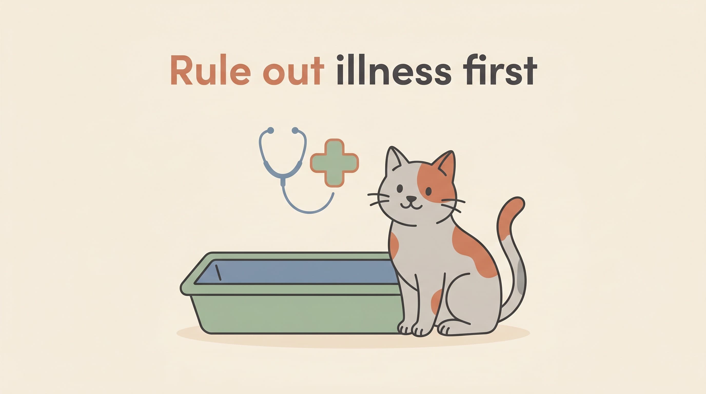 Cat peeing outside the tray: the first thing to rule out is illness