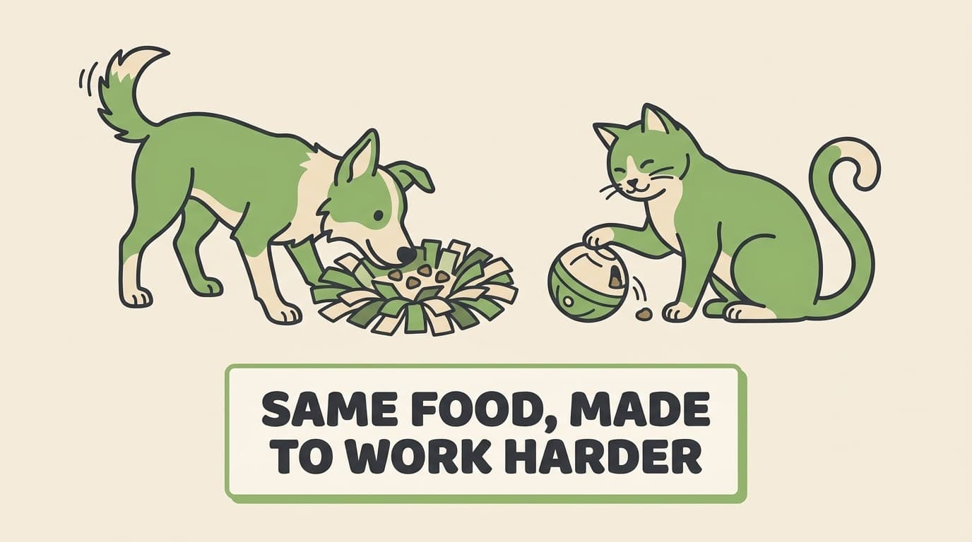 Slow feeding and foraging: making food work harder