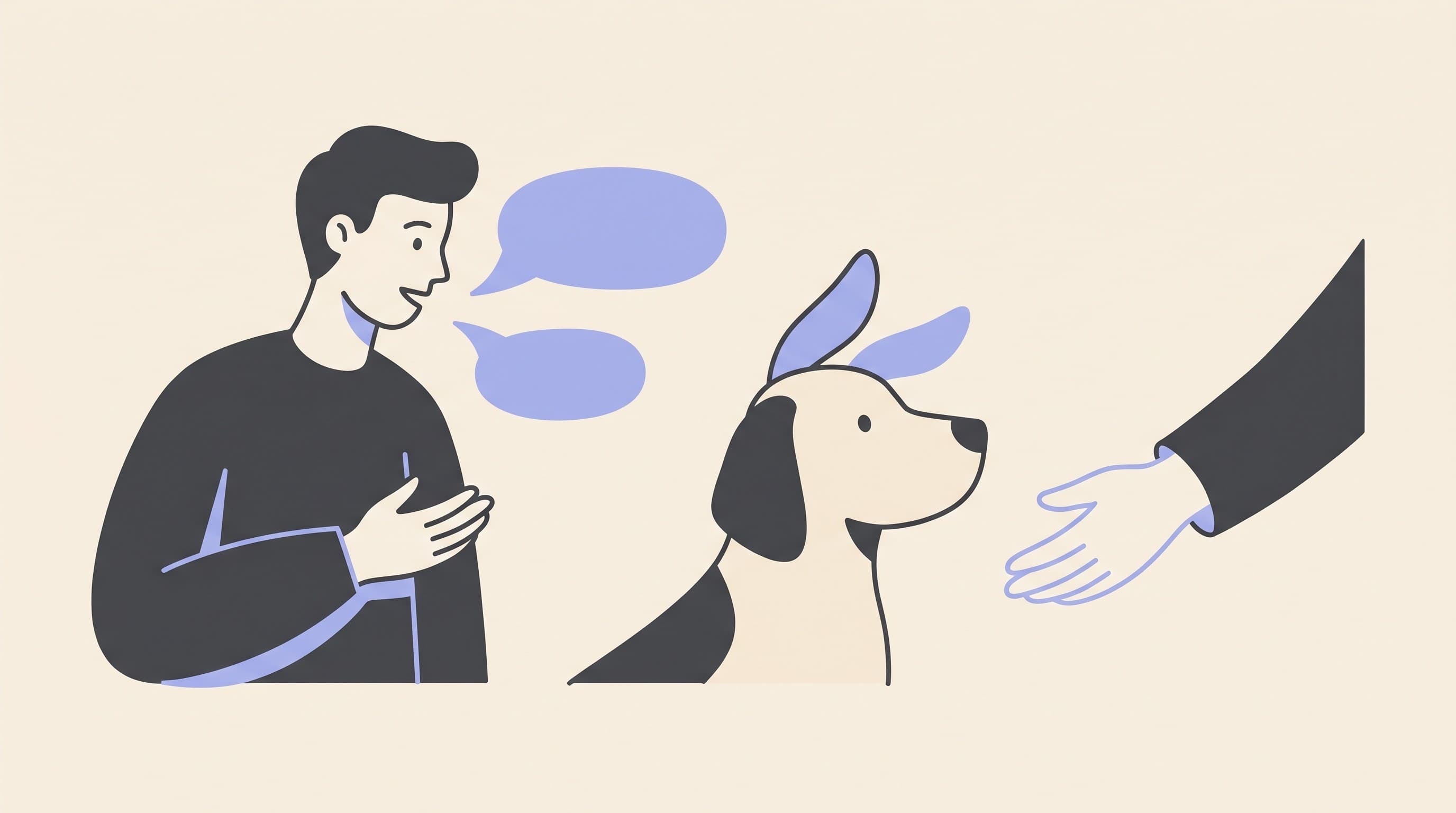 Talk Before You Touch: Communicating With a Blind Pet
