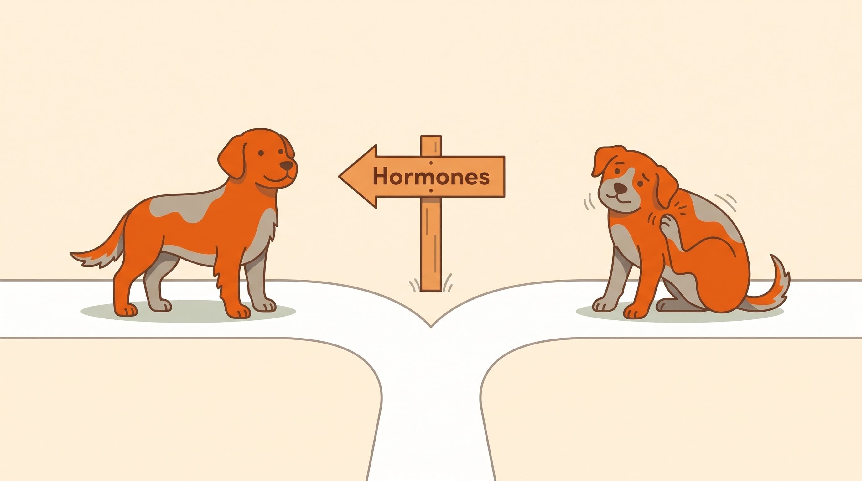 Losing fur but not very itchy? When it is hormonal, not allergic