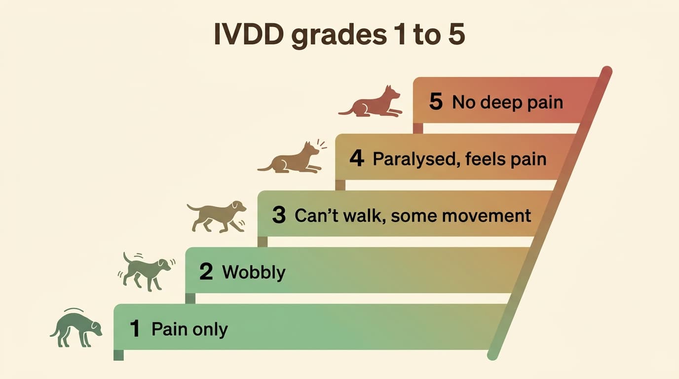 IVDD Grades 1 to 5: What Your Dog's Grade Actually Means