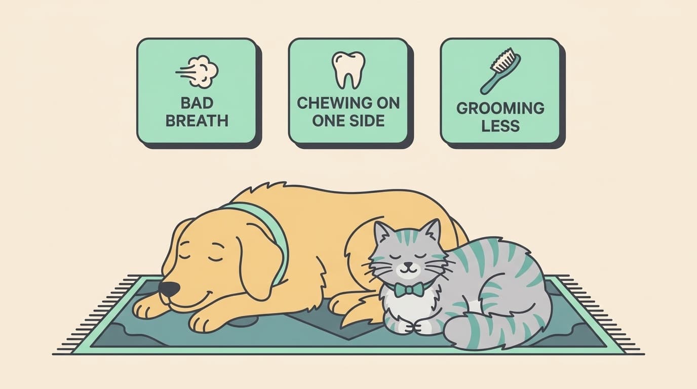 Signs your dog or cat has dental disease, and why cats hide it