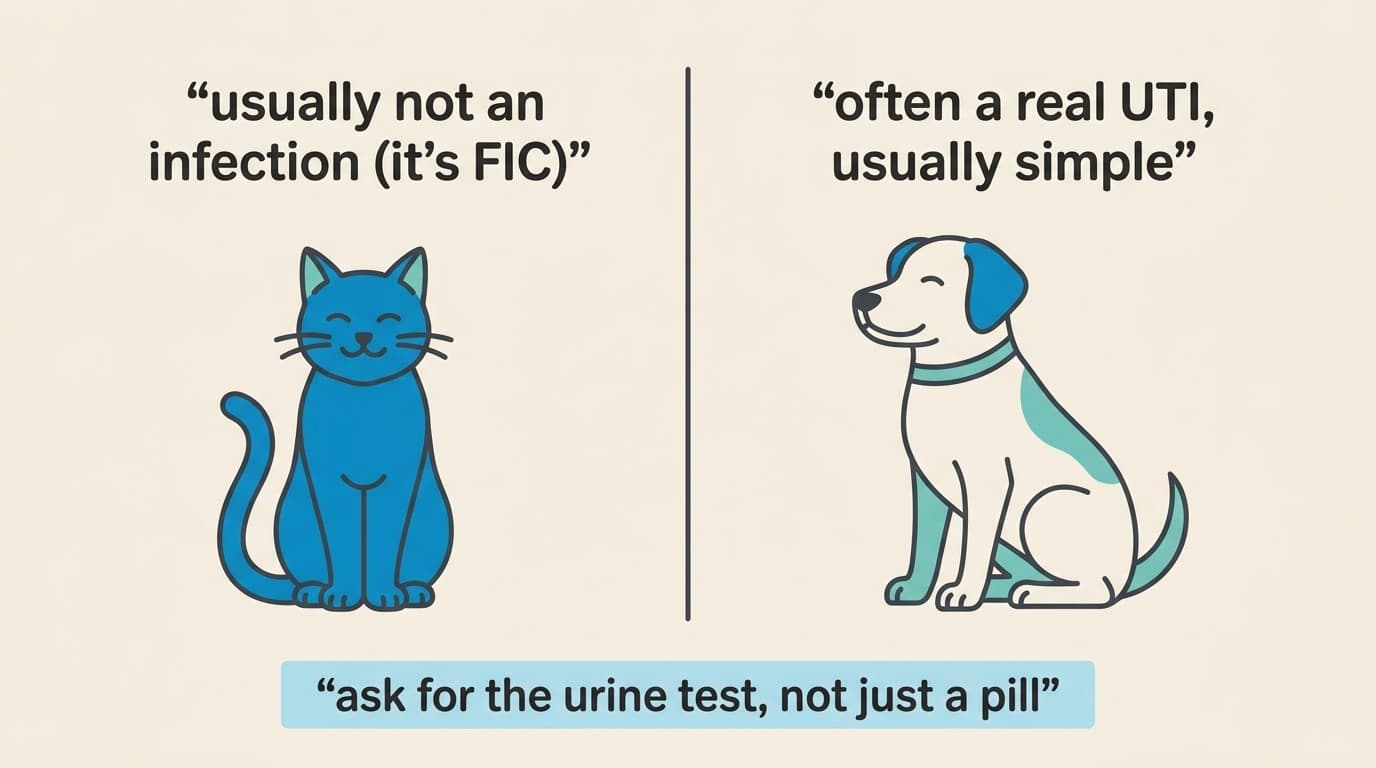 "Is It a UTI?" Why Your Cat Probably Hasn't Got One (and Your Dog Might)