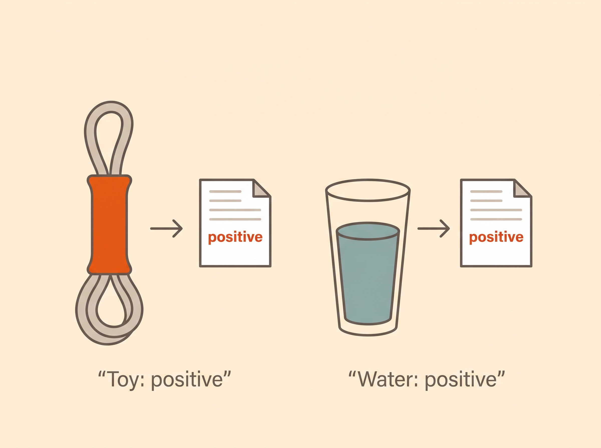 A nylon toy and a cup of water both returning positive allergy results on a hair-and-saliva test report
