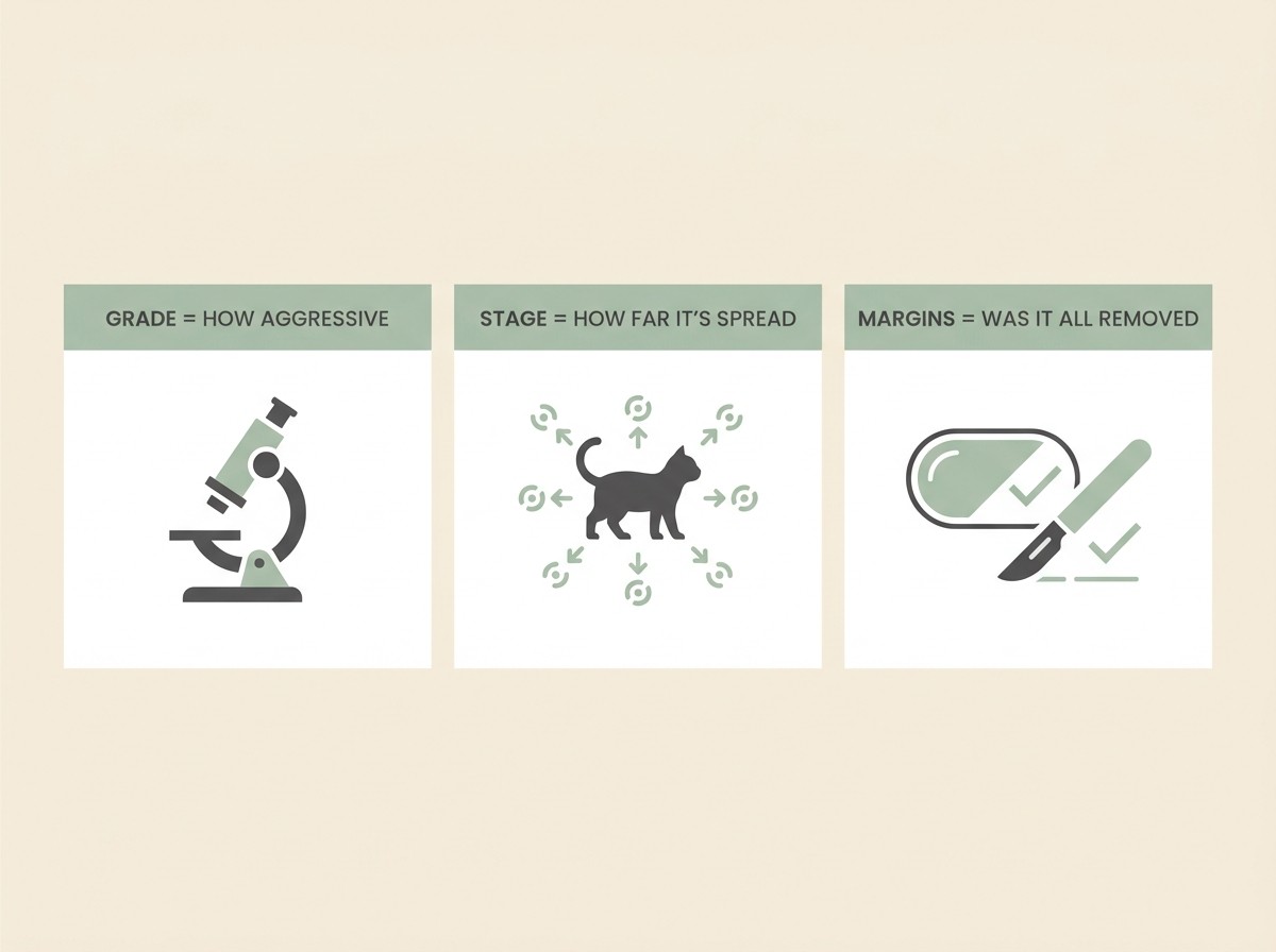 A simple explainer showing what grade, stage and margins each mean