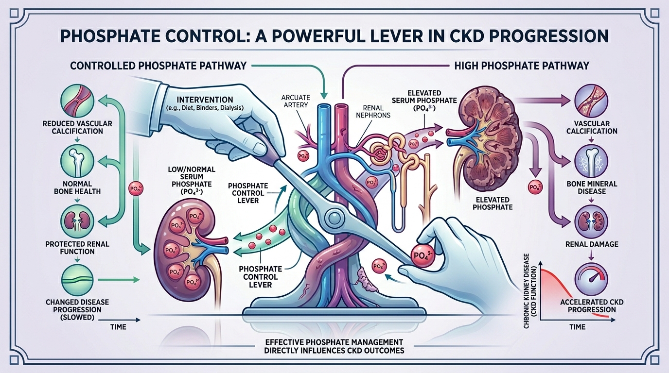 How rising phosphate both harms the kidneys and makes a pet feel unwell