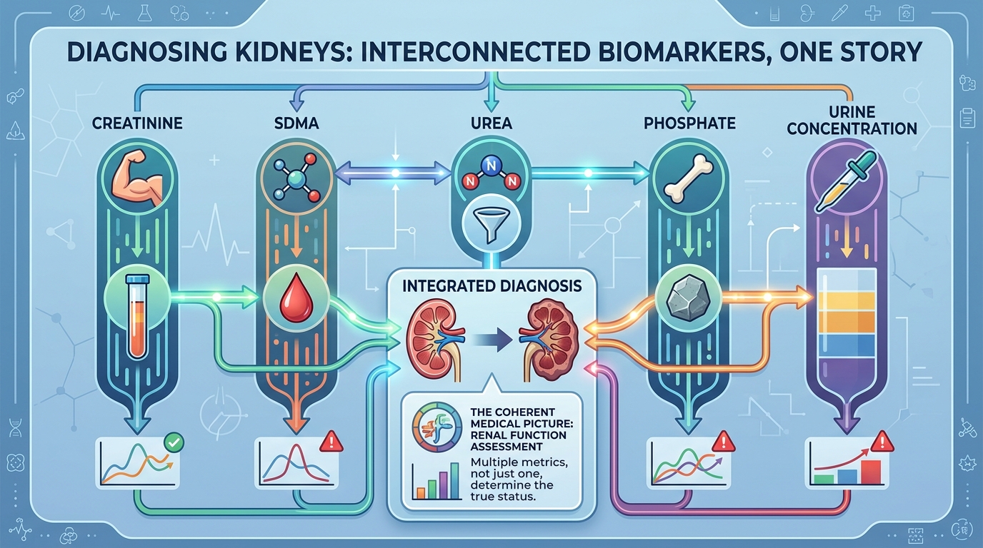 A simple kidney panel read as one consistent picture