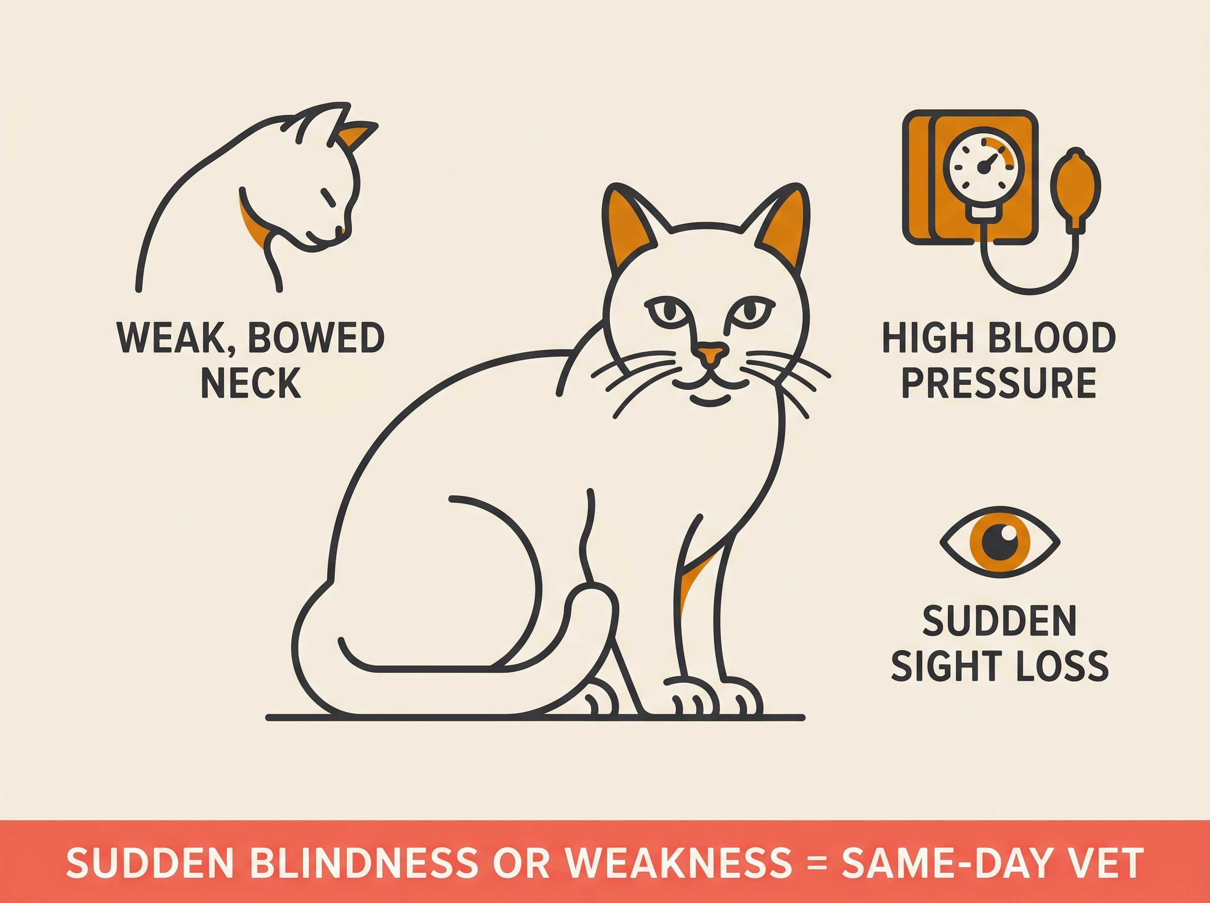 Main signs of Conn's syndrome in cats