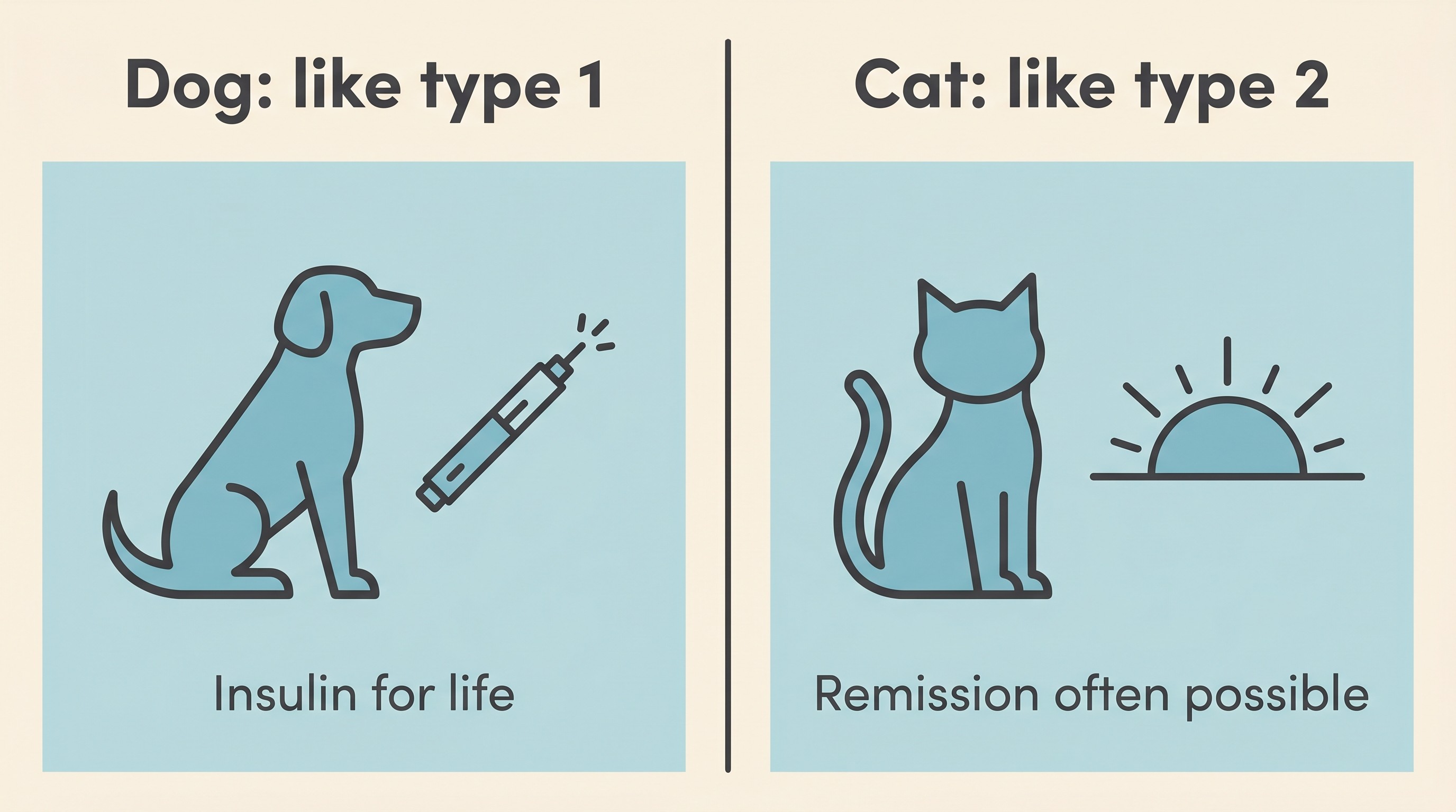 Dog versus cat diabetes compared