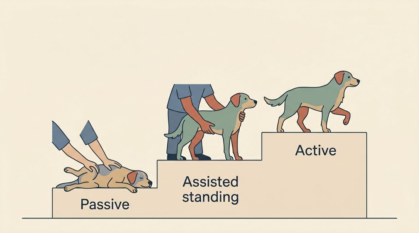 A phase ladder of home physiotherapy stages