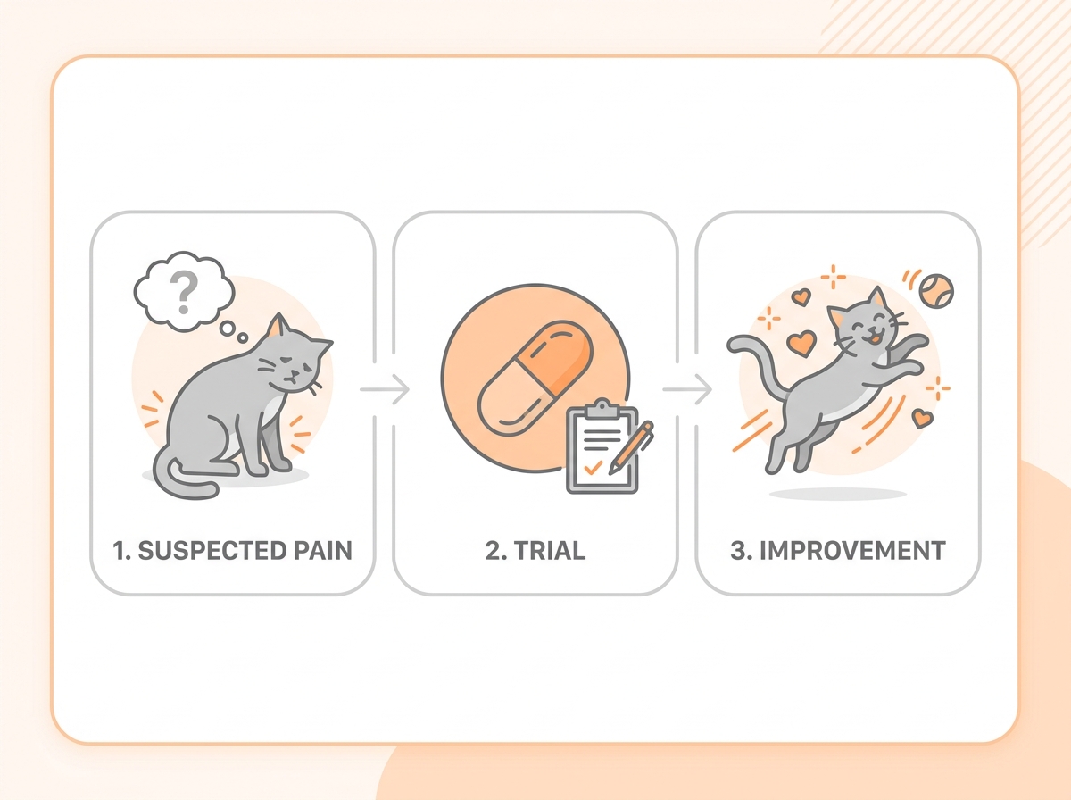 The treatment-trial logic: a monitored response to pain relief is diagnostic information