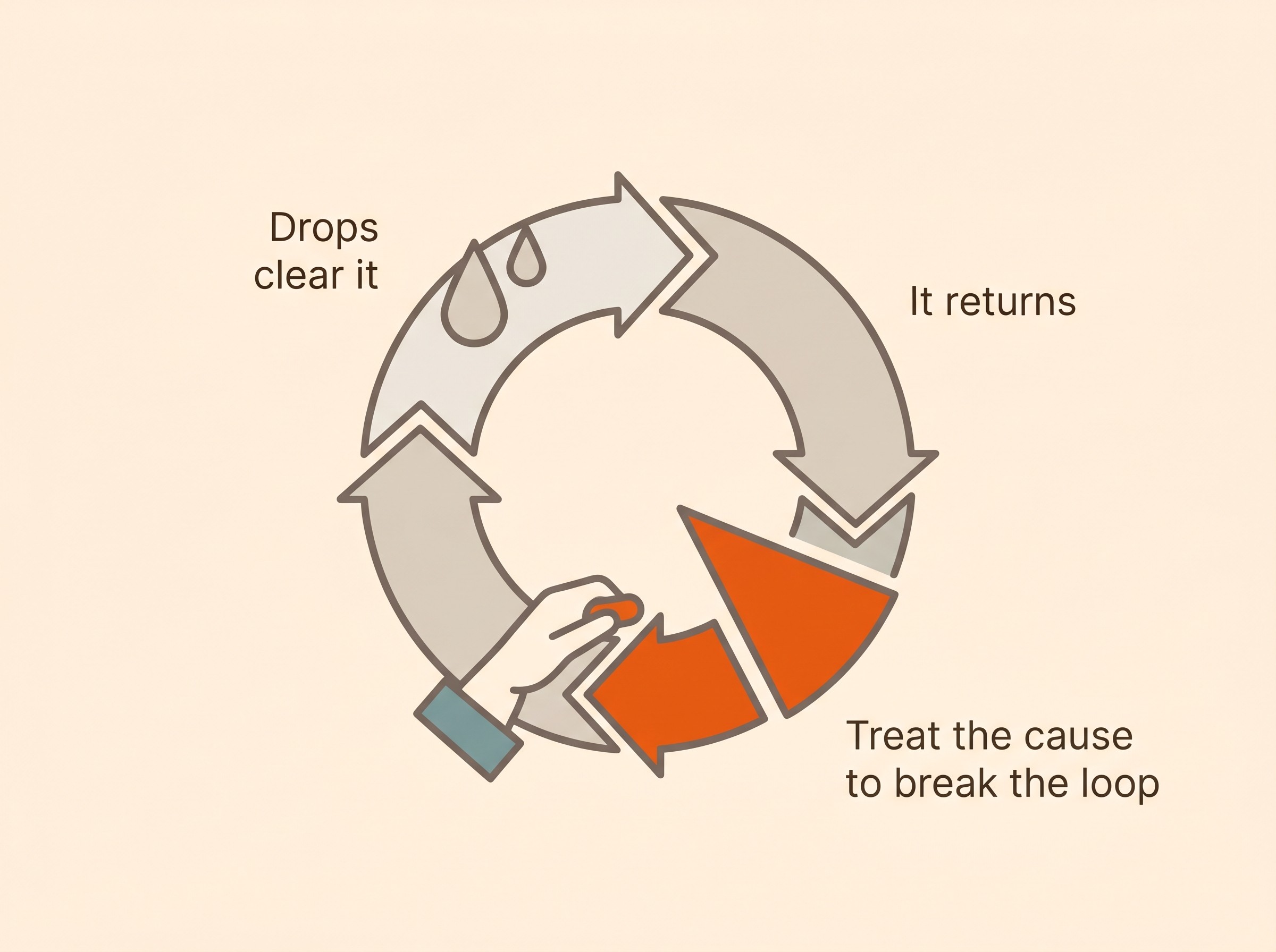 The recurring otitis cycle, and where treating the underlying cause breaks it
