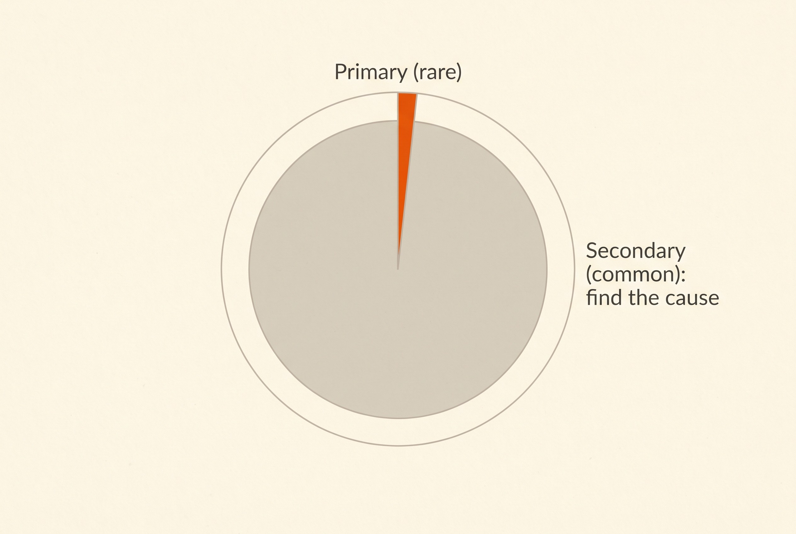 Primary seborrhoea is rare; most cases are secondary to another disease